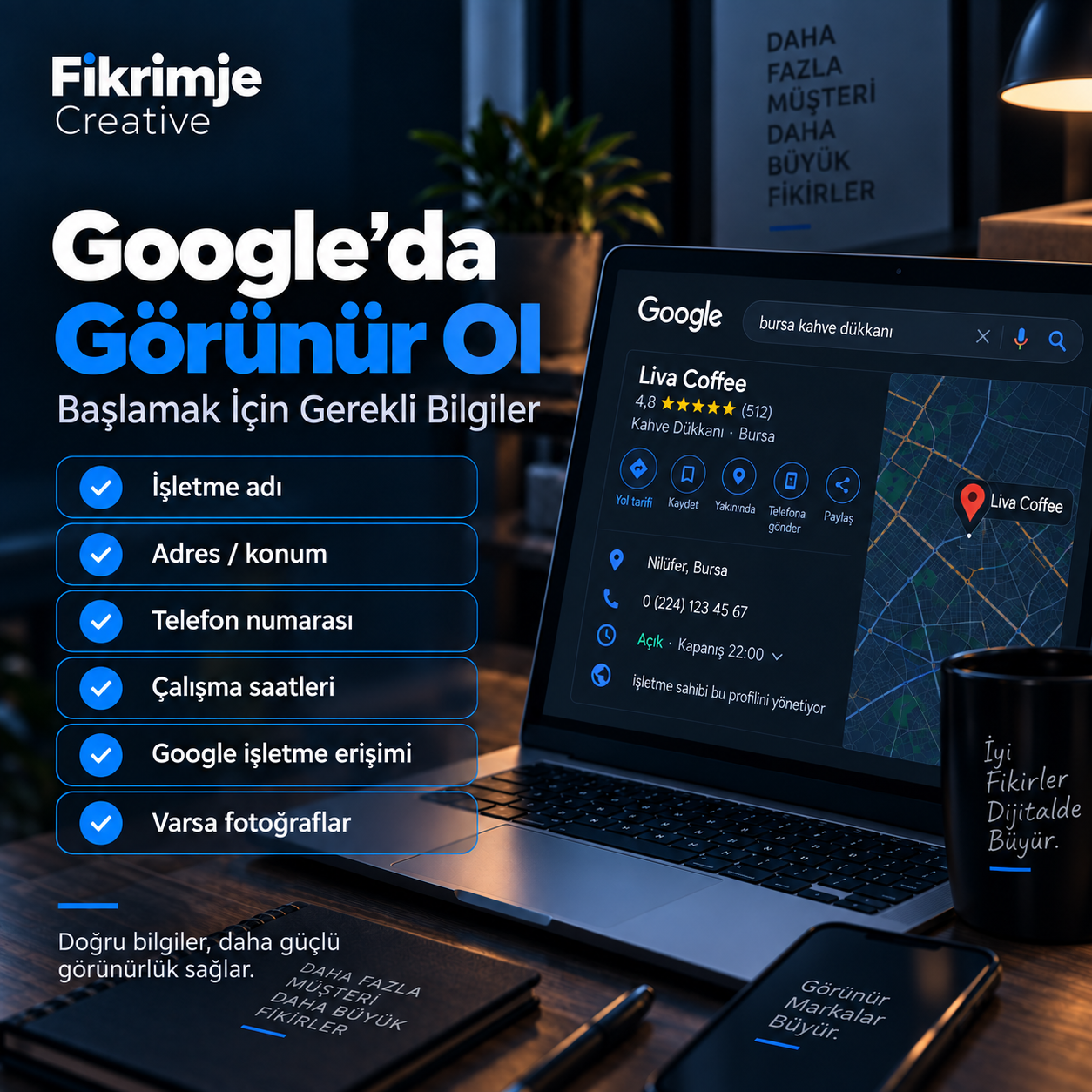 Google’da Görünür Ol için gerekli bilgiler