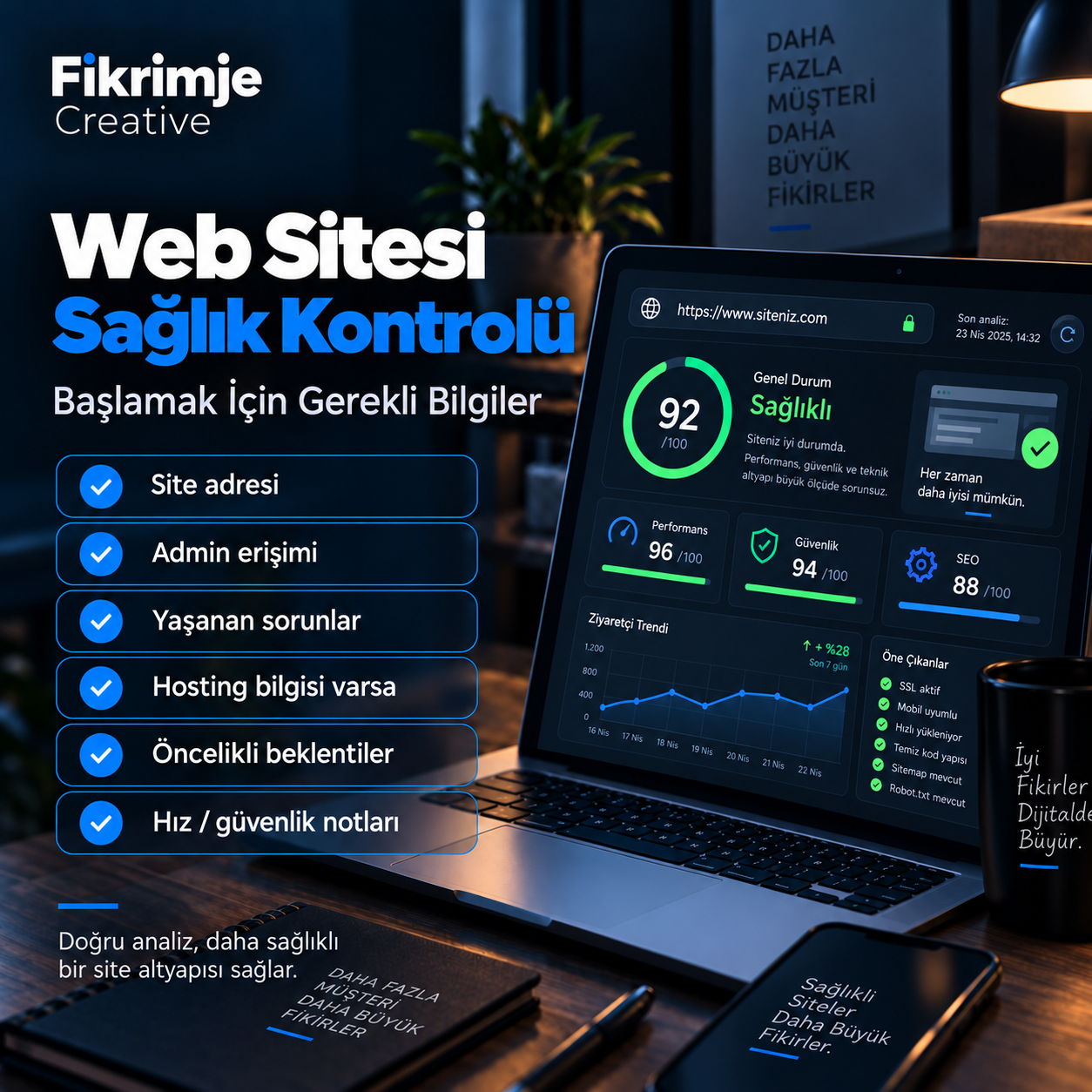 Web Sitesi Sağlık Kontrolü için gerekli bilgiler